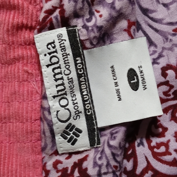 Columbia Lavender‎ Corduroy Paisley Lined Shirt Jacket Shacket - Picture 4 of 4